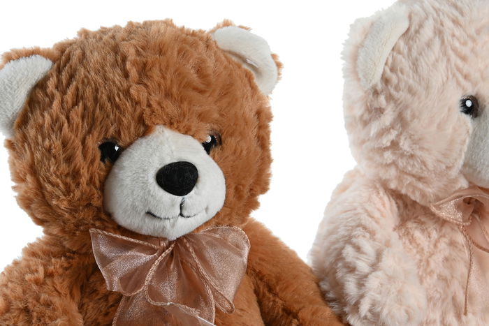 DKD Home Decor Peluche Oso Marron Crema 15 x 23 x 15 cm