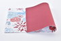 DKD Home Decor Individual Navidad Reno Flores Azul Celeste Rojo Algodón 30 x 45 cm Pack 12 Unidades