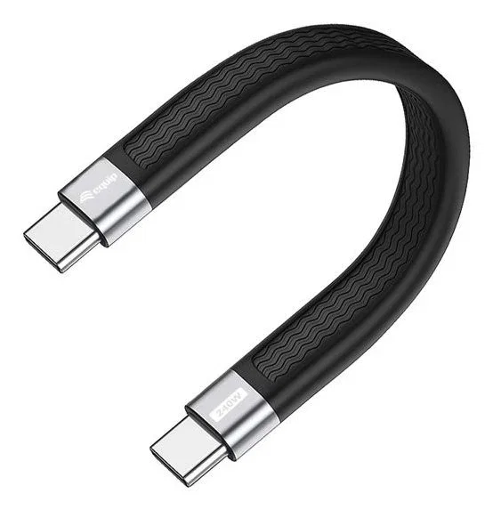 Equip Cable USB4 Gen 3x2 128410, USB-C a USB-C 0.13 m, Negro, 40 Gbit/s, 240 W PD, Plano