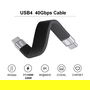 EQUIP Cable USB4 Gen 3x2 80Gbps 0.13m Negro - 128410