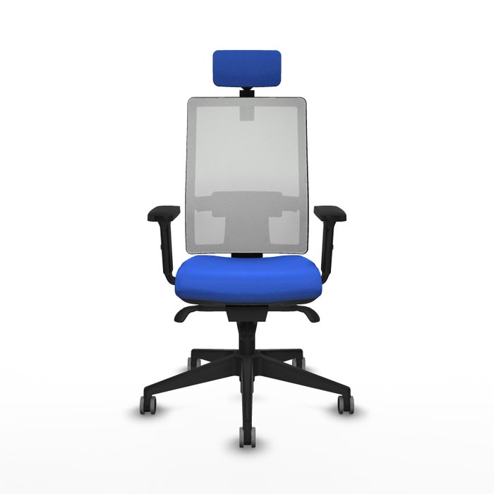 PIQUERAS Y CRESPO Silla de oficina Horna con mecanismo Sincro, Azul y Blanco PIQUERAS Y CRESPO Silla de oficina Horna con mecanismo Sincro, Azul y Blanco