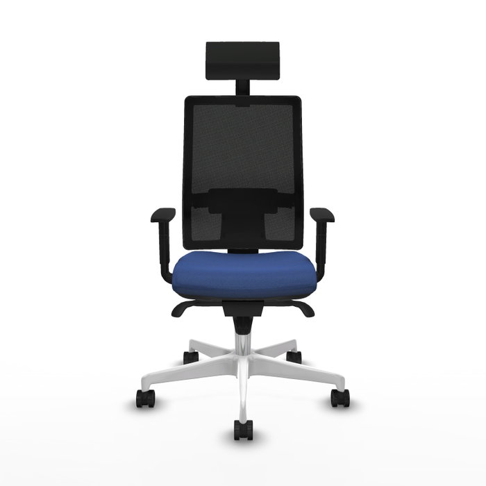 PIQUERAS Y CRESPO Silla de oficina Horna con mecanismo Sincro, Azul marino y Negro