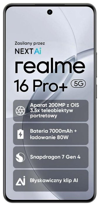 Realme 16 Pro+ 8GB/256GB/6.8/5G Gris