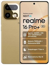 Realme realme 16 Pro+ 5G 12/512 GB Gold Smartphone Libre Android
