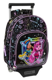Mochila Escolar con Ruedas Monster High Negro 28 x 34 x 10 cm