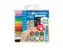 Carioca Paint Marker - Rotulador acrílico con punta media, estuche de 12 unidades, colores surtidos, tinta al agua para madera, vidrio, metal, piedra, cerámica y cartón