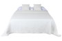 DKD Home Decor Colcha Cottage Blanco Roto 260 x 240 cm Poliester (2 Unidades)