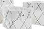 DKD Home Decor Set de 3 Cestas Japan Stripes de Algodón y Poliéster