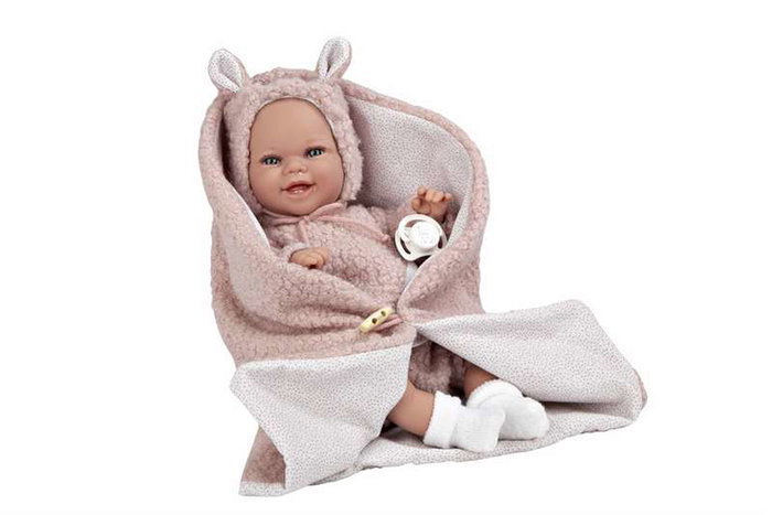 Muñecas Arias Muñeca Elegance Babyto Rosa con Manta 35 cm Cuerpo Blando Muñecas Arias Muñeca Elegance Babyto Rosa con Manta 35 cm Cuerpo Blando