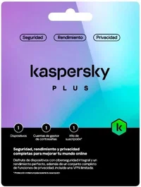 Kaspersky Plus Antivirus con VPN ilimitada, Password Manager y herramientas de rendimiento - 1 licencia 1 año para 1 dispositivo - Seguridad Integral en Español