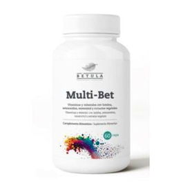 Betula Multi Bet 60 Cápsulas | Multivitamínico para Vitalidad Física y Mental con Vitaminas B, C, D y Antioxidantes