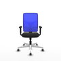 PIQUERAS Y CRESPO Silla de oficina Motilla con mecanismo Sincro, Azul y Negro