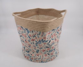 DKD Home Decor Cesta Algodón Poliéster 35x35x38 Natural