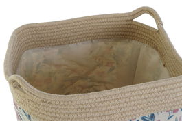 DKD Home Decor Cesta Shabby Natural Multicolor 35 x 38 x 35 cm (4 Unidades)