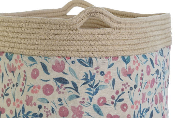 DKD Home Decor Cesta Shabby Natural Multicolor 35 x 38 x 35 cm (4 Unidades) DKD Home Decor Cesta Shabby Natural Multicolor 35 x 38 x 35 cm (4 Unidades)