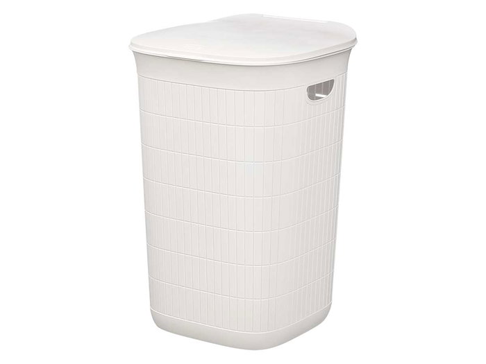 Stefanplast Pongotodo Domus Cubo de Basura 50 Litros, Blanco, Plástico PP, Dimensiones 36.5x56x37 cm (Set de 6)