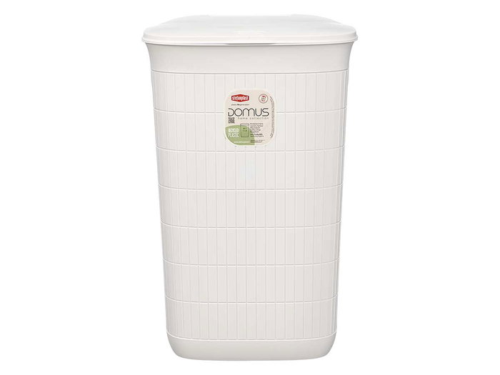 Stefanplast Pongotodo Domus Cubo de Basura 50 Litros, Blanco, Plástico PP, Dimensiones 36.5x56x37 cm (Set de 6)