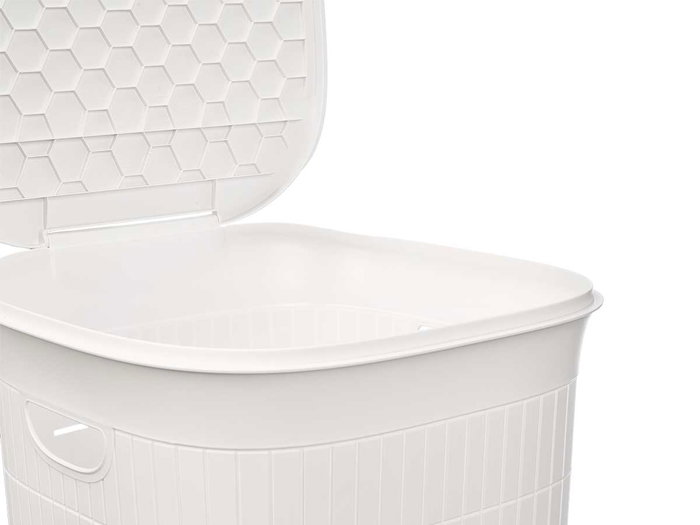Stefanplast Pongotodo Domus Cubo de Basura 50 Litros, Blanco, Plástico PP, Dimensiones 36.5x56x37 cm (Set de 6)