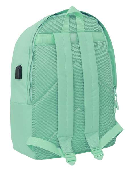 Safta Mochila Doble para Portátil 15,6"+USB Munich Turquesa 31x44x18 cm