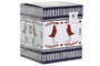 DKD Home Decor Mug Infusiones Mediterraneo Blue Red Bird Porcelana Inox Azul Rojo Blanco 9 x 11 x 12 cm (6 Unidades)