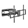 VALUE 17.99.1227 Soporte de TV a Pared, Negro, Acero, Para TV 60-120 Pulgadas, Hasta 120 kg, Ajustable con Inclinación y Giro (200 x 200 - 900 x 600 mm)