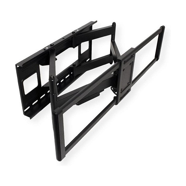 VALUE 17.99.1227 Soporte de TV a Pared, Negro, Acero, Para TV 60-120 Pulgadas, Hasta 120 kg, Ajustable con Inclinación y Giro (200 x 200 - 900 x 600 mm)