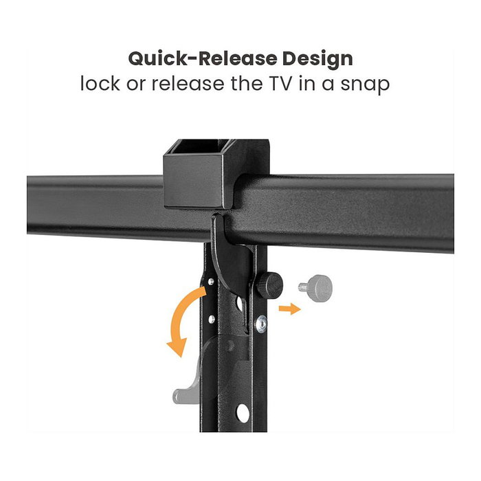 VALUE 17.99.1227 Soporte de TV a Pared, Negro, Acero, Para TV 60-120 Pulgadas, Hasta 120 kg, Ajustable con Inclinación y Giro (200 x 200 - 900 x 600 mm)