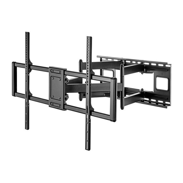 VALUE 17.99.1227 Soporte de TV a Pared, Negro, Acero, Para TV 60-120 Pulgadas, Hasta 120 kg, Ajustable con Inclinación y Giro (200 x 200 - 900 x 600 mm)