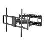 VALUE 17.99.1227 Soporte de TV a Pared, Negro, Acero, Para TV 60-120 Pulgadas, Hasta 120 kg, Ajustable con Inclinación y Giro (200 x 200 - 900 x 600 mm)