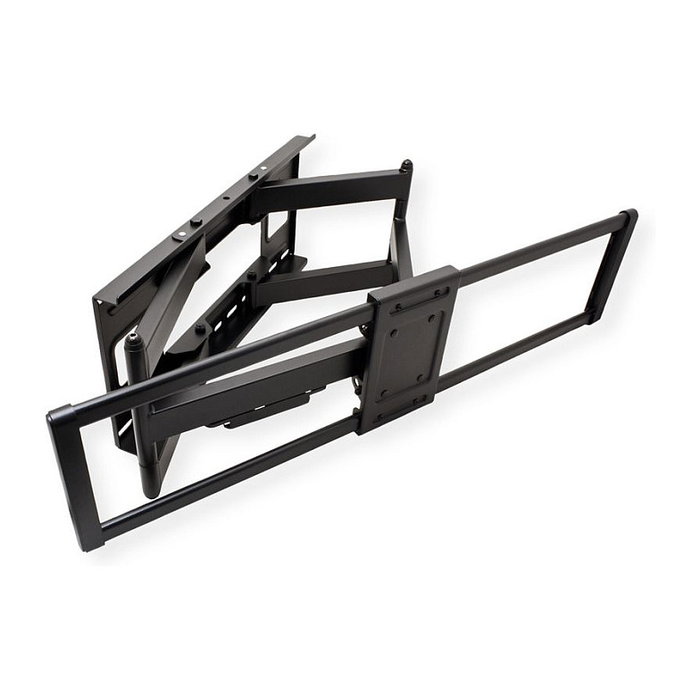 VALUE 17.99.1227 Soporte de TV a Pared, Negro, Acero, Para TV 60-120 Pulgadas, Hasta 120 kg, Ajustable con Inclinación y Giro (200 x 200 - 900 x 600 mm)