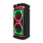 Phoenix Rumbleboss Altavoz Portátil Bluetooth 5.0 de 80W RMS con Micrófonos Karaoke, Luz RGB, Batería Recargable y Radio FM