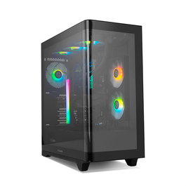 NOX Hummer ETHER Midi Tower Negro con Cristal Templado y Refrigeración Optimizada, Semitorre ATX/ITX/Micro ATX para PC Gaming