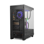 NOX HUMMER ETHER Negro Caja PC Semitorre Cristal Templado Panel Frontal Panorámico USB-C