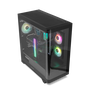 NOX HUMMER ETHER Negro Caja PC Semitorre Cristal Templado Panel Frontal Panorámico USB-C