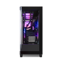NOX HUMMER ETHER Negro Caja PC Semitorre Cristal Templado Panel Frontal Panorámico USB-C