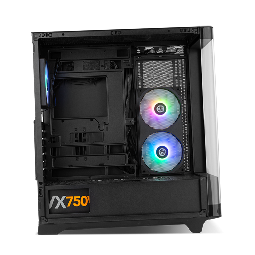 NOX HUMMER ETHER Negro Caja PC Semitorre Cristal Templado Panel Frontal Panorámico USB-C