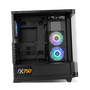 NOX HUMMER ETHER Negro Caja PC Semitorre Cristal Templado Panel Frontal Panorámico USB-C