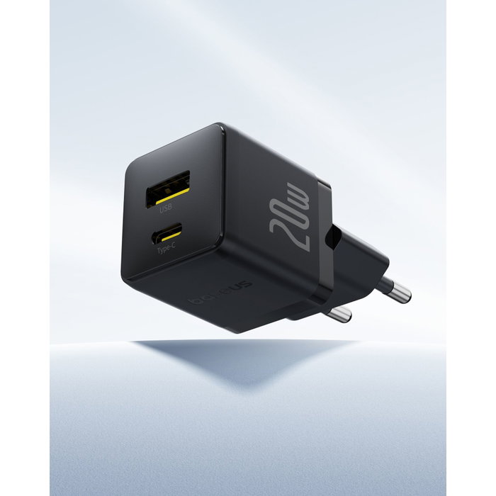 Baseus Palm Cargador 20W USB y USB-C Negro EU