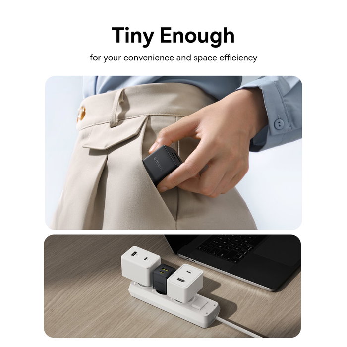 Baseus Palm Cargador 20W USB y USB-C Negro EU