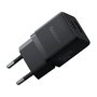 Baseus Cargador Rápido 20W 2 Puertos (USB-C/USB-A) Power Delivery 3.0 & Quick Charge 3.0 para Interiores, Enchufe EU, Negro