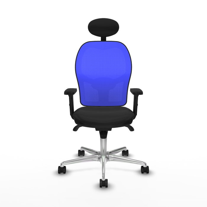 PIQUERAS Y CRESPO Silla de oficina Jorquera con mecanismo Sincro, Negro y Azul