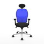 PIQUERAS Y CRESPO Silla de oficina Jorquera con mecanismo Sincro, Negro y Azul