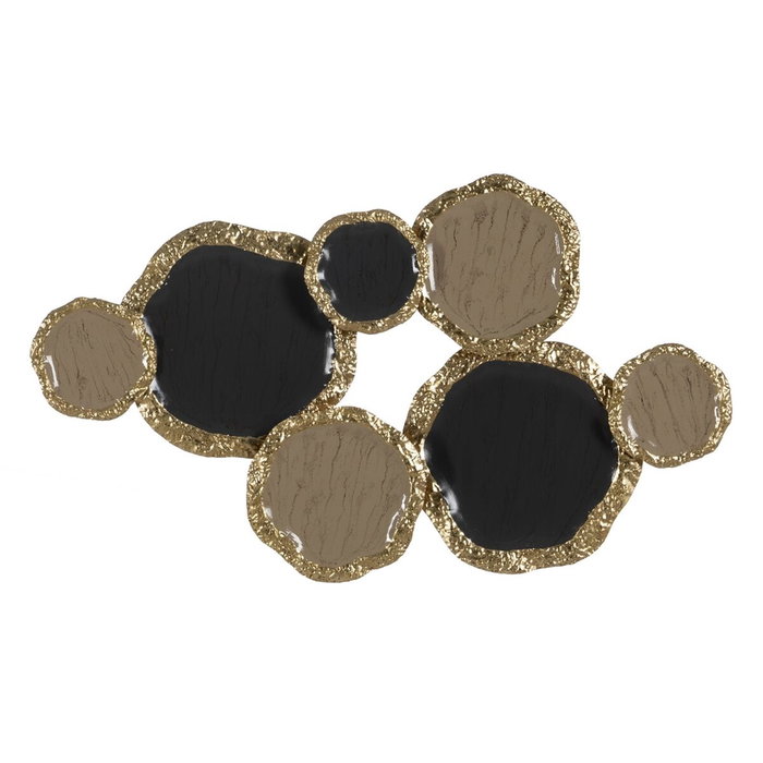 Ixia Mural de Pared Beige-Oro en Metal Ixia Mural de Pared Beige-Oro en Metal