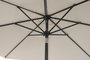 DKD Home Decor Parasol de Jardín y Terraza Reclinable Marfil, 265 x 265 x 250 cm, Mastil 38mm, UV 50+, Acero y Poliéster