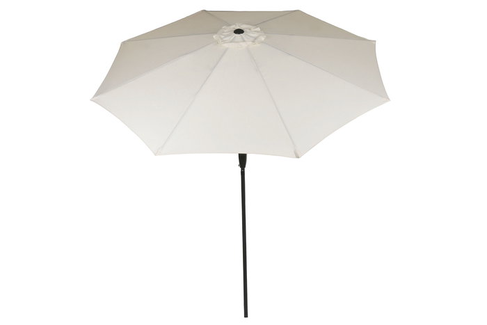DKD Home Decor Parasol de Jardín y Terraza Reclinable Marfil, 265 x 265 x 250 cm, Mastil 38mm, UV 50+, Acero y Poliéster