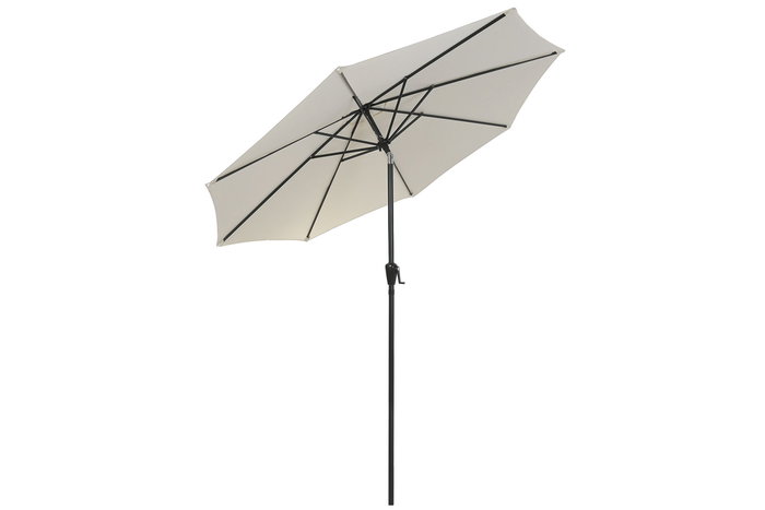 DKD Home Decor Parasol de Jardín y Terraza Reclinable Marfil, 265 x 265 x 250 cm, Mastil 38mm, UV 50+, Acero y Poliéster