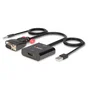Lindy 38284 Convertidor Activo VGA + Audio 3.5mm a HDMI con USB, Resolución Full HD 1920x1080, Negro