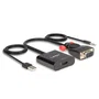Lindy 38284 Convertidor Activo VGA + Audio 3.5mm a HDMI con USB, Resolución Full HD 1920x1080, Negro
