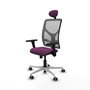 PIQUERAS Y CRESPO Silla de oficina Motilla con mecanismo Sincro, Morado y Gris