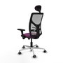 PIQUERAS Y CRESPO Silla de oficina Motilla con mecanismo Sincro, Morado y Gris